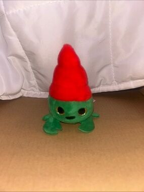 Plush Green Gnome Stuffed Animal - Red Hat